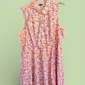 Torrid Floral Plus Size Sleeveless Shirt Dress | Size 3